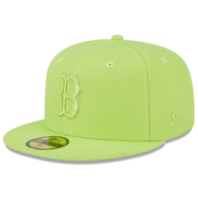 New Era Neon Green Boston Red Sox 2023 Spring Colour Basic 59fifty Fitted Hat