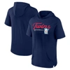 Fanatics Branded Navy Minnesota Twins Offensive Strategy Short Sleeve Pullover Hoodie In Navy