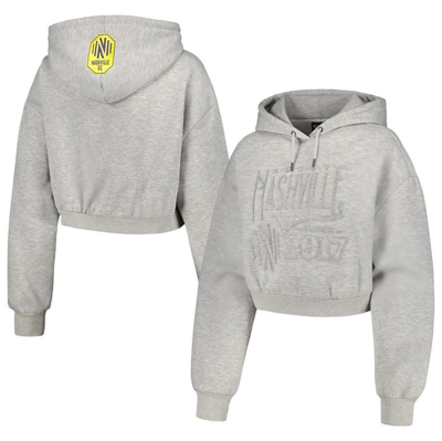 The Wild Collective Heather Gray Nashville Sc Cropped Pullover Hoodie