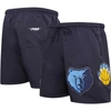 Pro Standard Navy Memphis Grizzlies Classics Woven Shorts In Navy