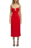 Bardot Women's Vienna Bustier Midi-dress In Red