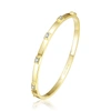 Rachel Glauber 14k Gold Plated Cubic Zirconia Bangle Bracelet In Gold