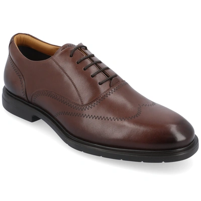 Thomas & Vine Men's Hughes Wide Width Wingtip Oxford Shoes In Brown
