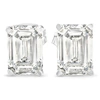 Pompeii3 2 1/4 Ct Lab Grown Emerald Cut Diamond Studs 14k White Gold Earrings In Multi