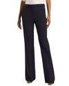 Theory Demitria Wool-blend Flared Pants In Blue