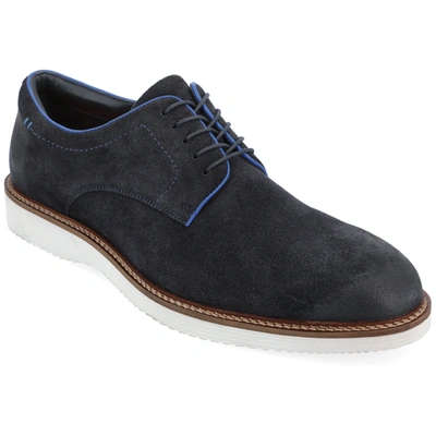 Thomas & Vine Seneca Plaid Toe Derby In Navy