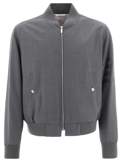 Thom Browne 4-bar Jacket In Grey