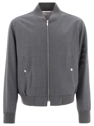 Thom Browne 4-bar Jacket In Grigio