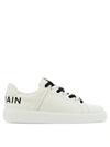 Balmain B-court Leather Trainers In White