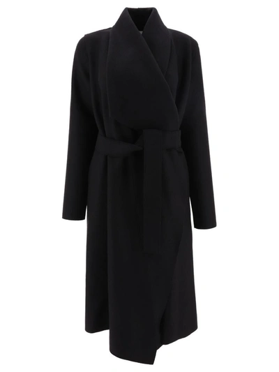 Harris Wharf London "blanket" Belted Coat In Black
