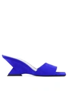 Attico Cheope 60mm Wedge Mules In Blue