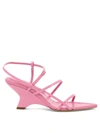 Gia Borghini Woman Sandals Pink Size 11 Soft Leather In Pink