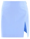 The Andamane Gioia Miniskirt With Side Slit In Light Blue