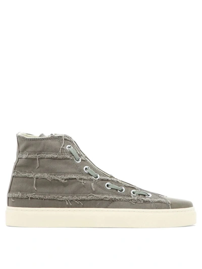 Undercoverism Gray Distressed Sneakers In Grey
