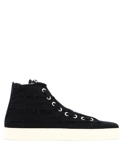 Undercoverism High-top Zippered Sneakers In Black