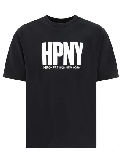 Heron Preston Crew Neck Hpny Cotton T-shirt In Black