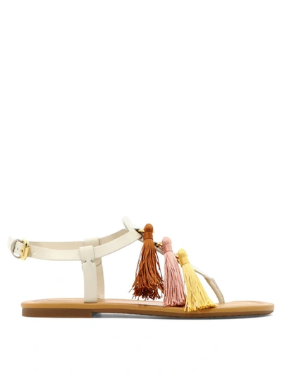 See By Chloé "kime Pompom" Sandals In Beige