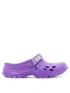 Suicoke Mok Injection Webbing-trimmed Eva Rubber Mules In Purple
