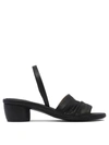 Marsèll Round-toe Leather Slingback Sandals In Black