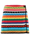 Alanui Over The Horizon Cotton Mini Skirt In Yellow