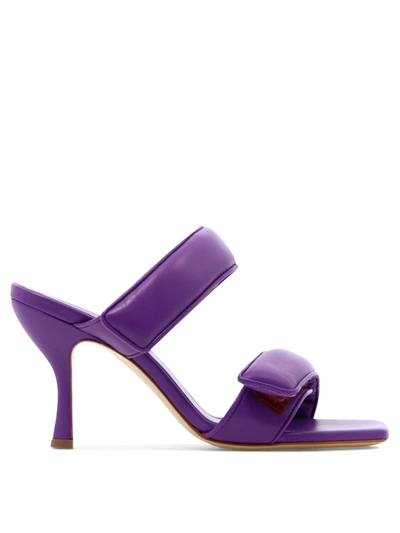 Gia Borghini 85mm Leather High Heel Sandals In Purple
