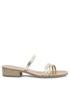 Ancient Greek Sandals Ladies Platinum Siopi Heel Sandals In Gold