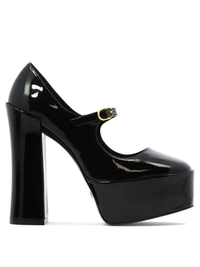 Stuart Weitzman Skyhigh 高跟玛丽珍水台式高跟鞋 In Black