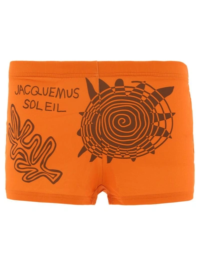 Jacquemus Orange Le Short De Bainsummer Sketch Swim Shorts