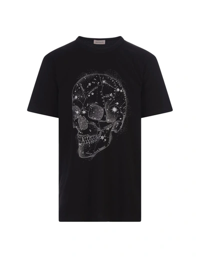 Alexander Mcqueen Skull T-shirt In Black/silver