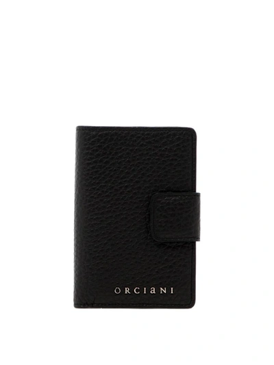 Orciani Bi-fold Wallet With Zip In Black