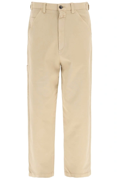 Closed Straight-leg Chino Trousers In Beige