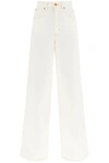 Slvrlake Grace High Waist Raw Hem Wide Leg Jeans