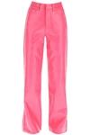 ROTATE BIRGER CHRISTENSEN 'ROTIE' MONOGRAM FAUX LEATHER PANTS