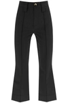 Ganni Pinstripe Cropped Bootcut Pants