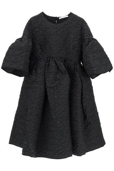 Cecilie Bahnsen Florette Padded Midi Dress In Black
