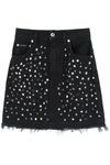 Dolce & Gabbana Studded Denim Mini Skirt