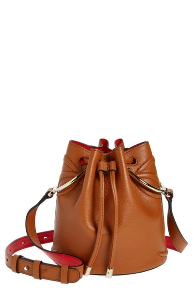 Christian Louboutin By Your Side Leather Bucket Bag In Brown