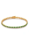 Monica Vinader Essential Stone Tennis Bracelet In 18ct Gold Vermeil/ Ss