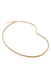 Monica Vinader Juno Fine Chain Necklace In 18ct Gold Vermeil/ Ss