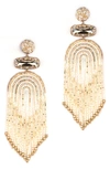 DEEPA GURNANI ISHANA BEAD CHANDELIER EARRINGS