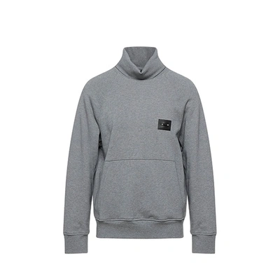 Neil Barrett Cotton Piercing-detail Rollneck Sweatshirt In Gray