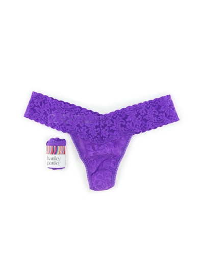 Hanky Panky Signature Lace Low Rise Thong Vivid Violet Purple