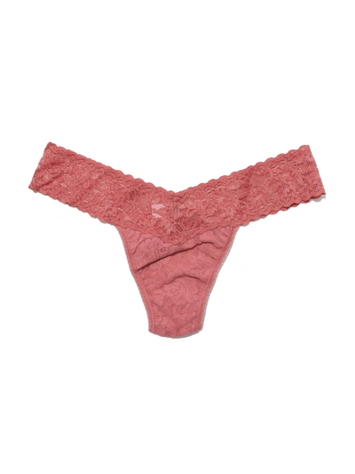 Hanky Panky Signature Lace Low Rise Thong Pink Sands