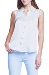 L Agence Emmy Sleeveless Silk Blouse In Ivory