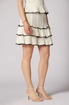 Joie Tanya Tiered Fit-and-flare Skirt In White