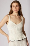Joie Andie Knit Peplum Top In White