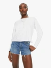 MOTHER THE L/S SLOUCHY CUT OFF BRIGHT T-SHIRT (ALSO IN X, M,L, XL)