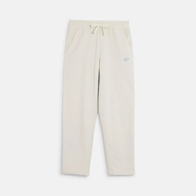 Coach Outlet Sweatpants In Organic Cotton In Beige