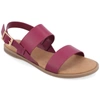 Journee Collection Women's Lavine Double Strap Flat Sandals In Multi