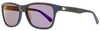 Lacoste Unisex Rectangular Sunglasses L683s 006 Black/blue 55mm In Multi